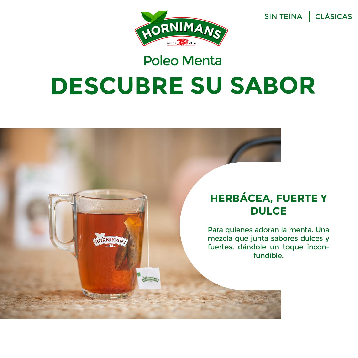 Hornimans Poleo Menta Infusión 25 bolsitas Sin Teína 100% Natural
