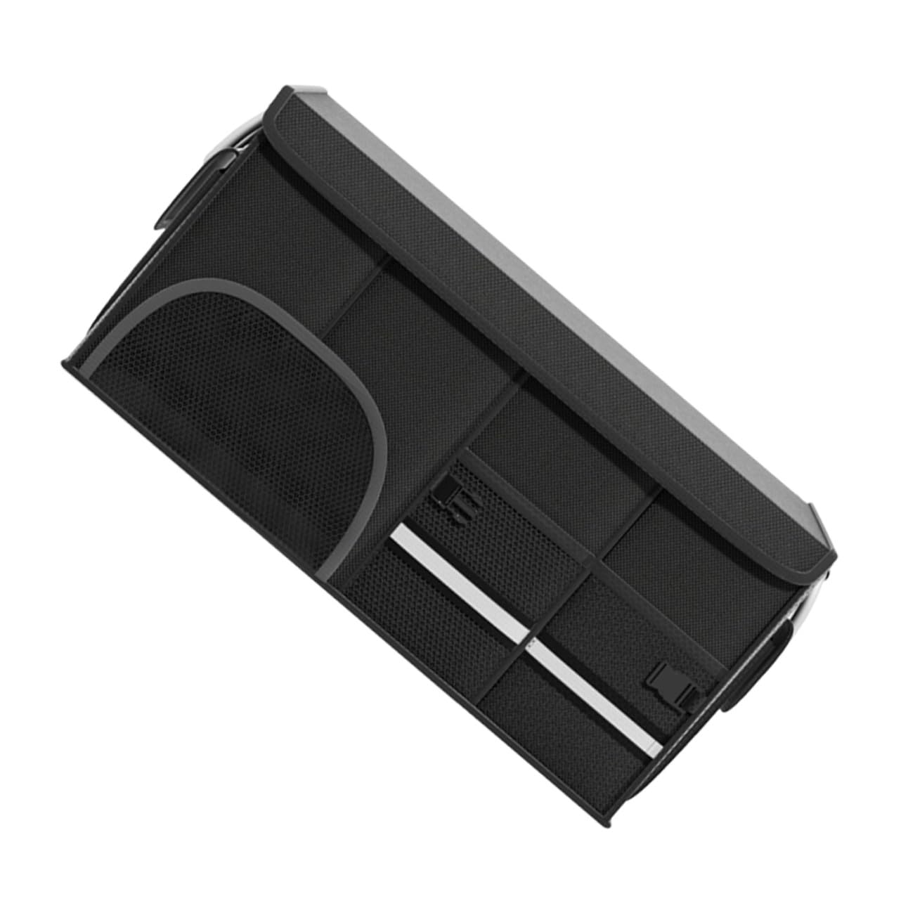 Organizador de Maletero Plegable de Gran Capacidad en Tela Oxford, Caja de Almacenamiento para Maletero de Coche Negro, Adecuado para Camping y Organización en Casa