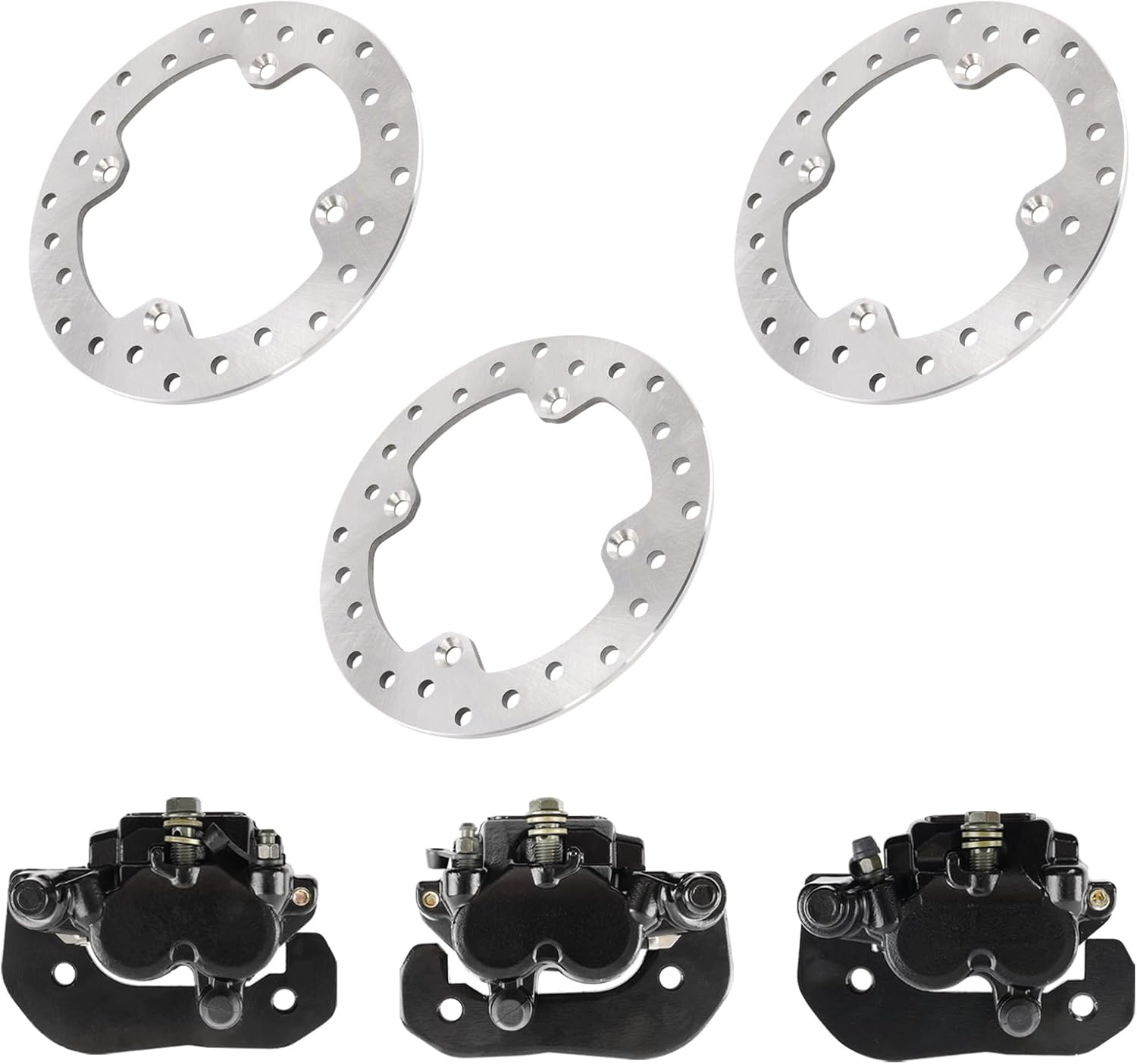 Brake Caliper and Rotor Compatible with Can Am ATV Outlander and Renegade 450-1000 2012-2022 Front Left and Right, Rear Brake Caliper, Replace 705600862 705600861 705600859 705600999