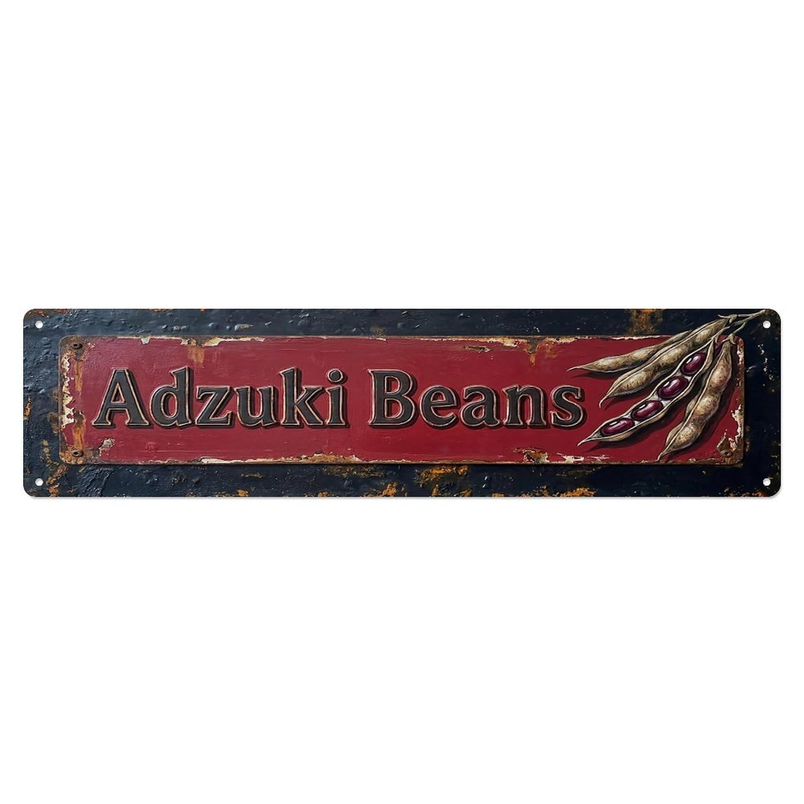Vintage Adzuki Beans Sweet Farmhouse Metal Tin Sign