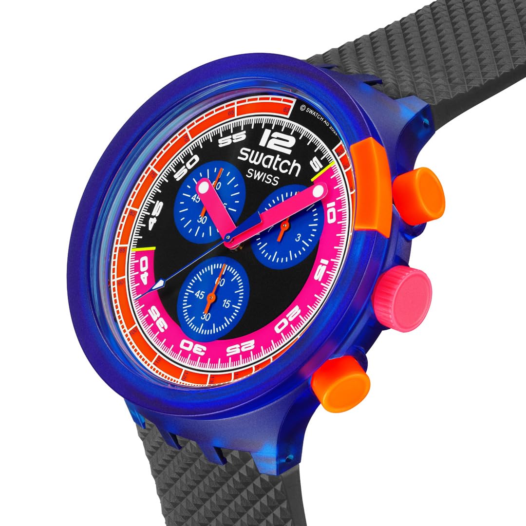Swatch - Orologio in plastic. blu-blu-nero