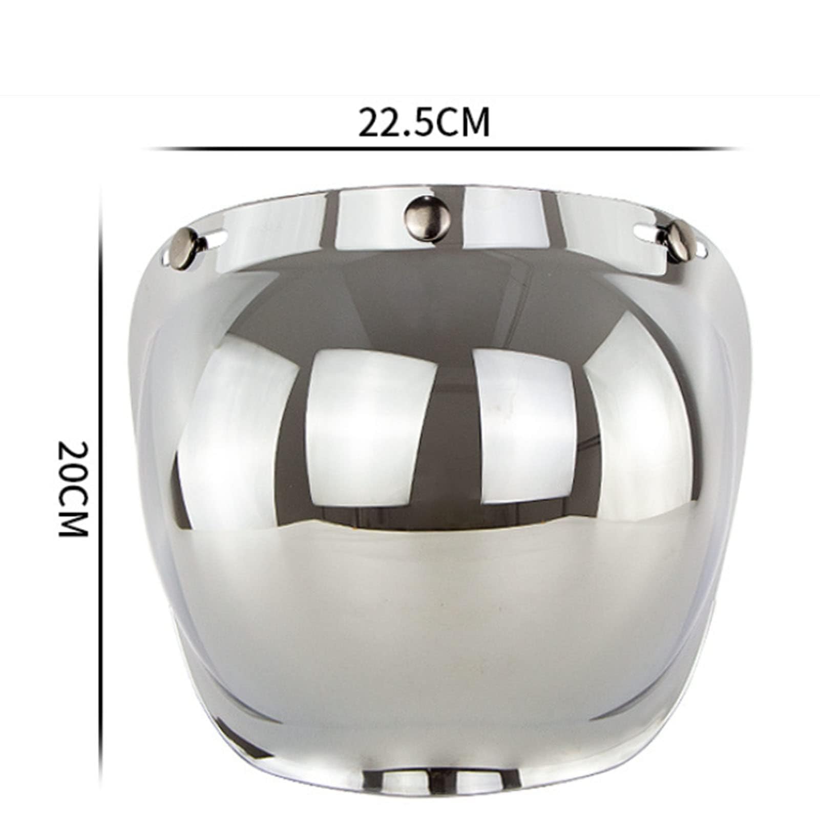 Bubble Visor PC Kask Motocyklowy Daszek 3 Snap Kask Przednia Szyba z Zestawem Ramek do Kasków z Trzema Guzikami