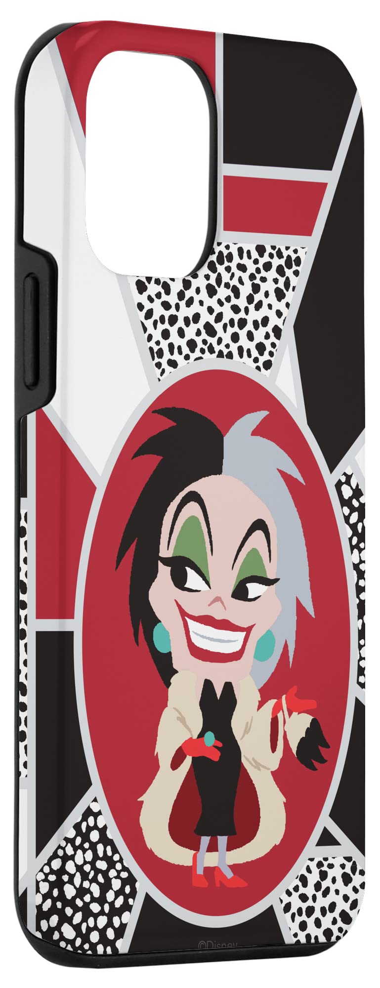 Custodia per iPhone 12 mini Disney Villains Kawaii Cute Crudelia