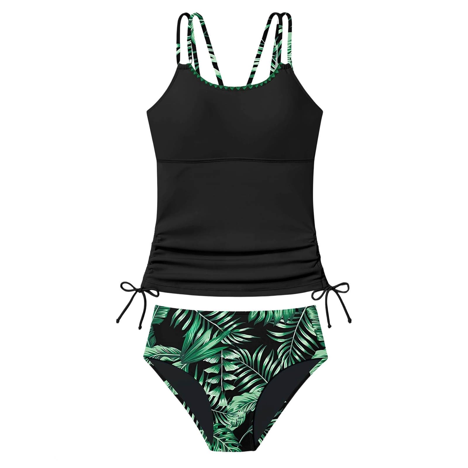 Dwuczęściowy kostium kąpielowy, tankini dla dziewcząt, rozmiar 120-170, kostium kąpielowy dla dziewczynek, moda kąpielowa dla dzieci – wygodny, elastyczny, ochrona przed promieniowaniem UV