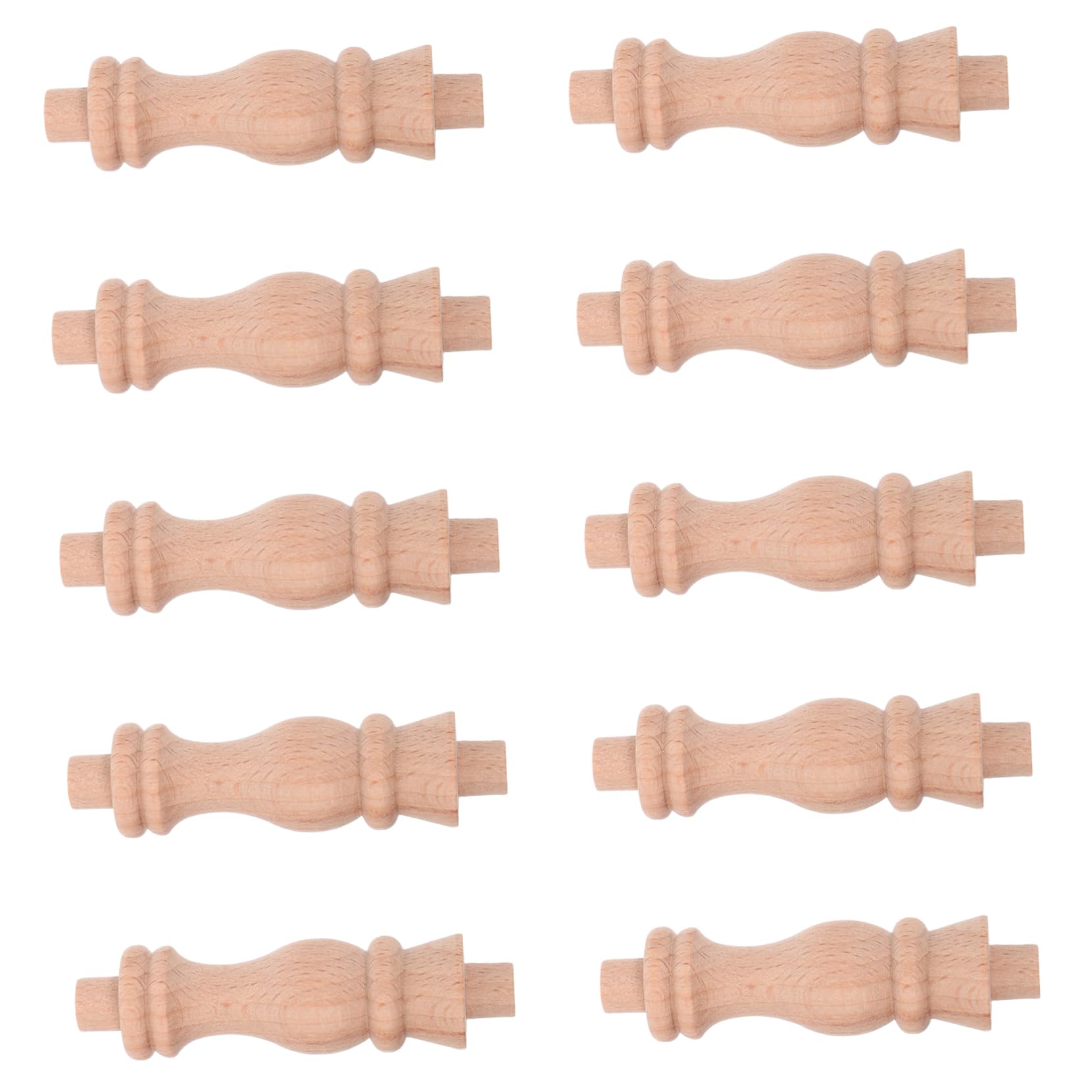 Lurrose 10piezas Balaustradas De Madera Para Escaleras Husillos De Tallado Para Decoración y Reparación