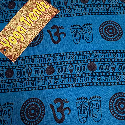 Men's & Women's Indian Om (Aum) Sanskrit Mantra Block Print Cotton Scarf Stole4