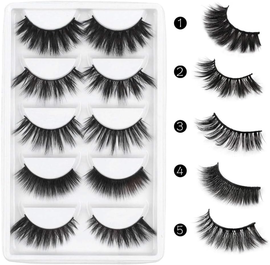 MA87 Mix In 5 Pairs Of 3D False Eyelashes For A Dense Long False Eyelash