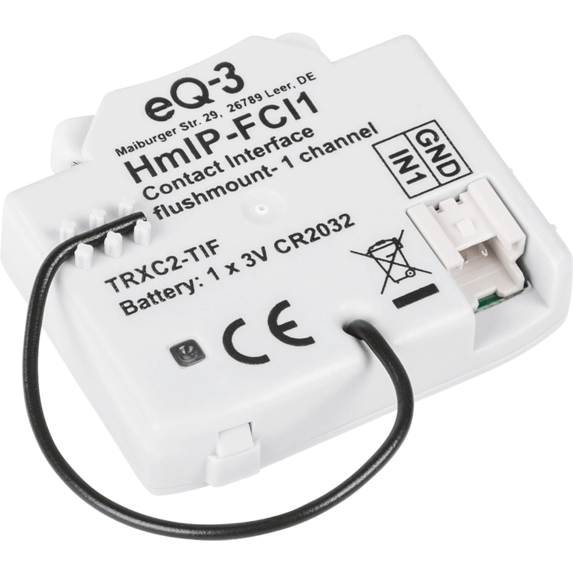 Homematic IP Interfejs stykowy podtynkowy – 1-krotny | Smart Home, 3 V, 153489A0