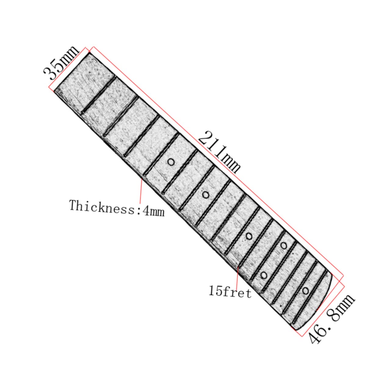 ibasenice 3pièces Concert Ukulele Fretboard Accessoire De Remplacement Pour Ukulélé Hawaïen Design Élégant Et Pour Professionnels Et Amateurs