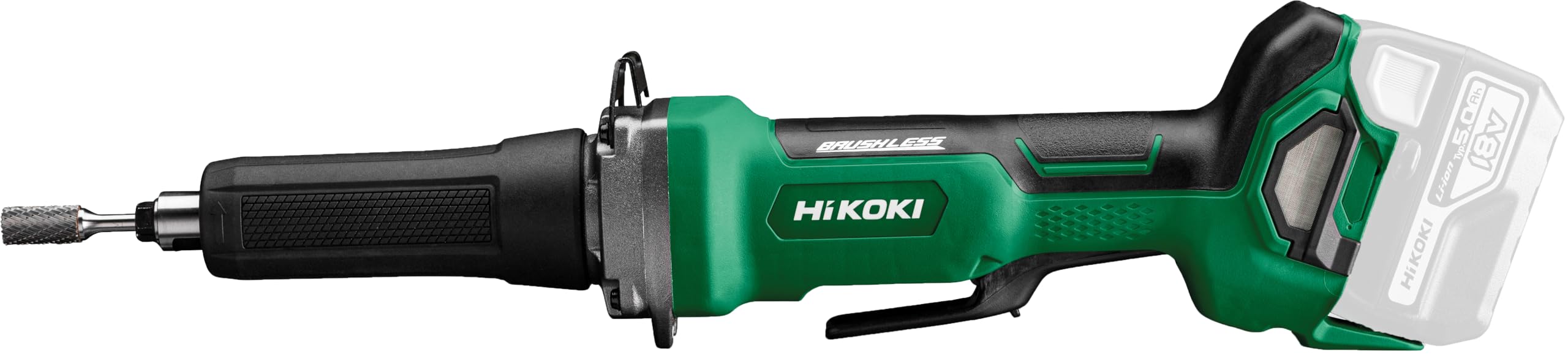 Meuleuse droite sans fil HiKOKI GP18DB 18V pour stopper les blocages et surchauffes