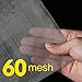 HDJDCBCV Chicken Wire， Stainless Steel Mesh, 100 Mesh Industrial Wire Mesh 3.2x3.2 Ft Wire Diameter 80µM Prevention Garden Screen Door Mesh,Silver,60mesh