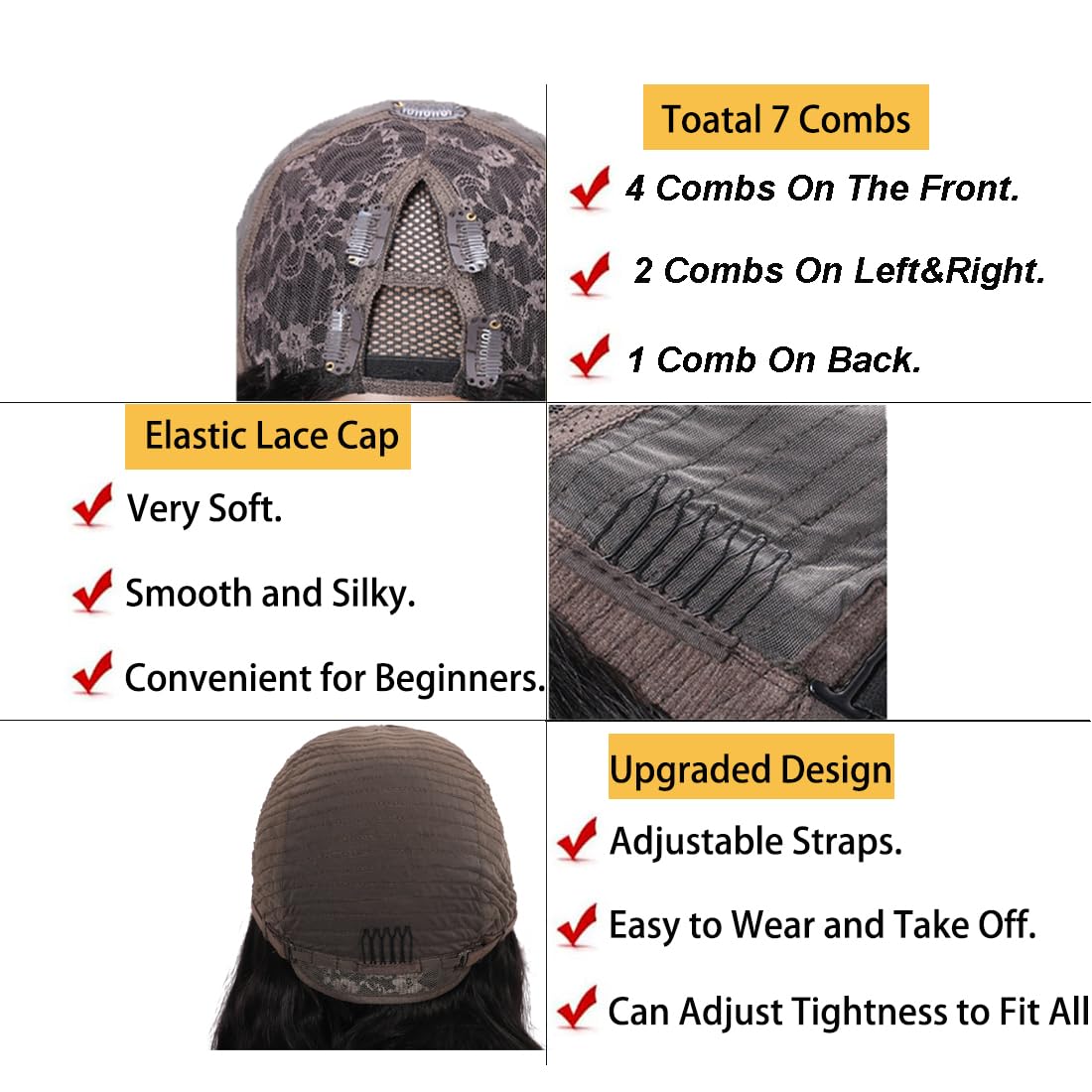 V Part Wig Human Hair Body Wave 1B/30 Highlight Ombre Wigs for Black Women Wear and Go Glueless Human Hair Wig Upgrade U Part Wigs No Sew in No Glue Beginner Friendly 180% Density 20 inch