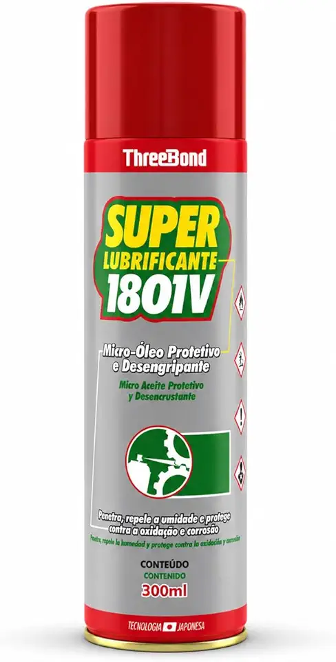 Desengripante Lubrificante 1801V ThreeBond 300ml - Multiuso | Elimina Ruídos | Alta Viscosidade