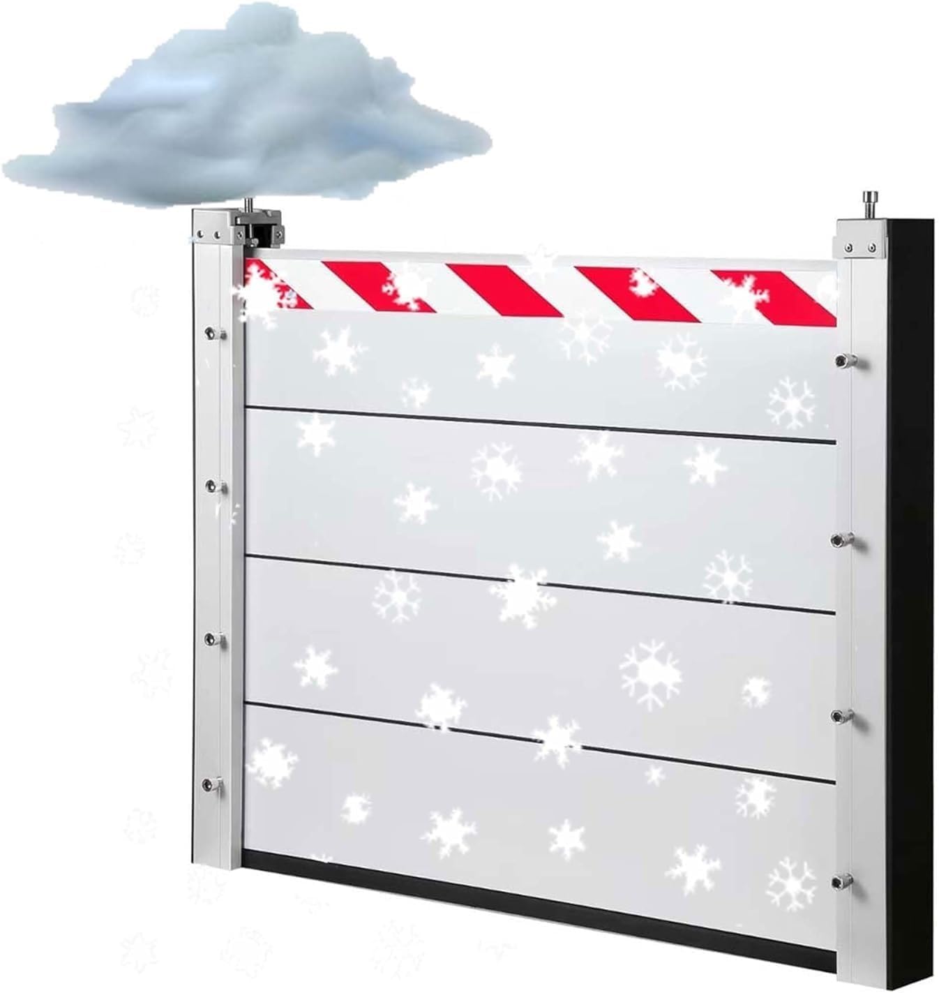 Barrière anti-inondation robuste à système de poutrelles d'arrêt en aluminium