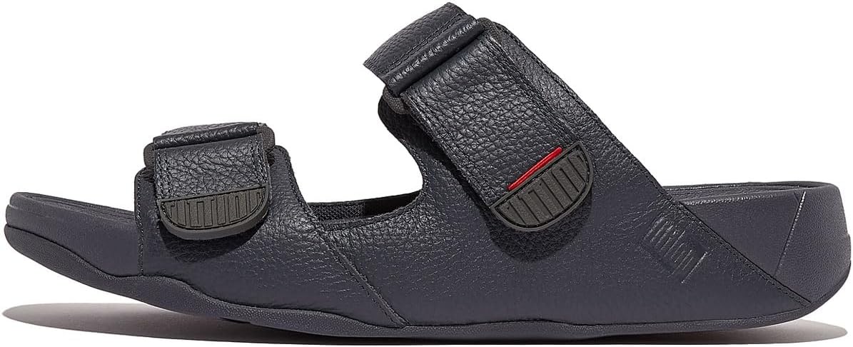 Amazon.com | Fitflop Men's Gogh Moc Slide in Leather Sandal, Deep