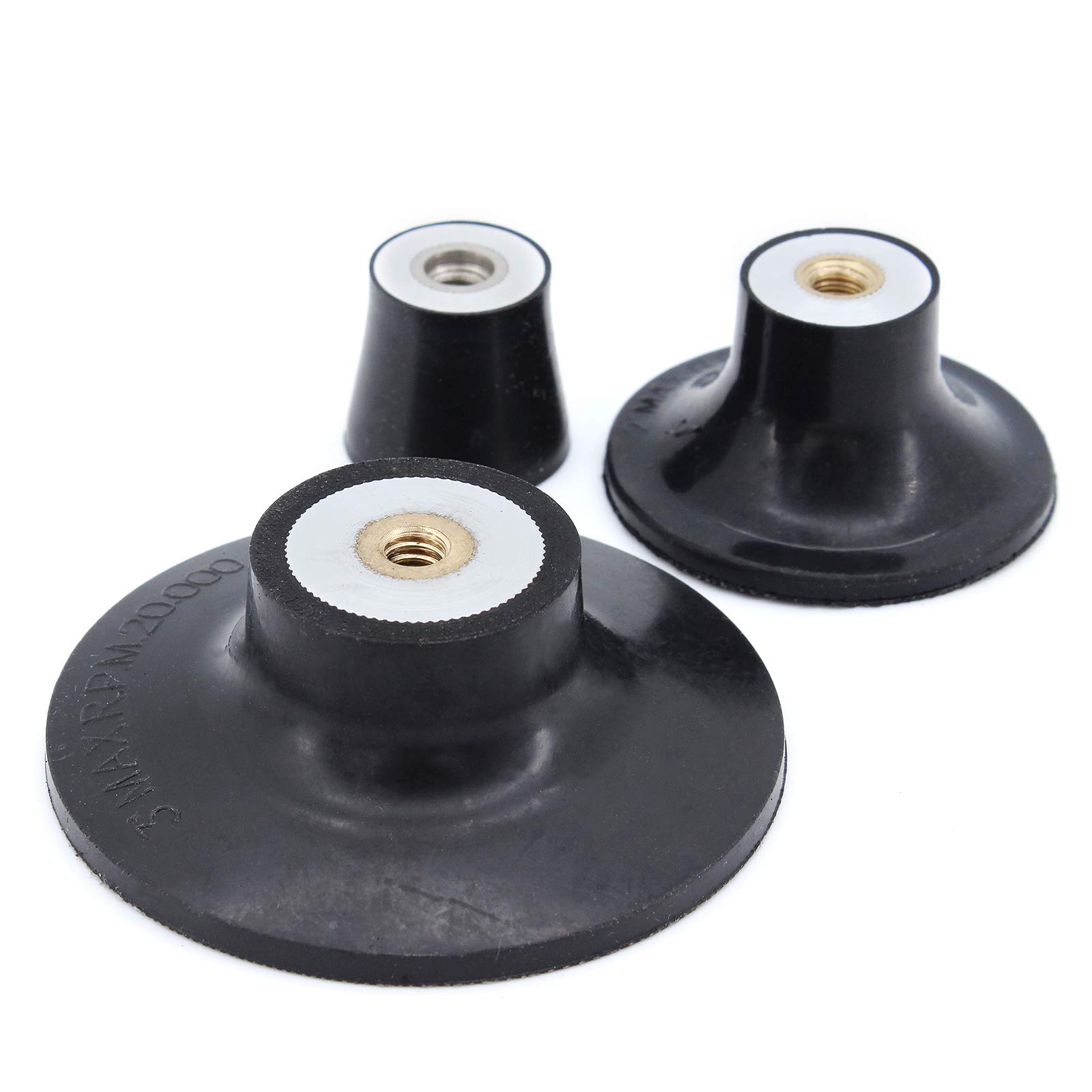 6 Pcs 1 zoll(25mm) 2 zoll(50mm) und 3 zoll(76mm) Disc-Pad-Halter mit 1/4 zoll Schaft für Runde Drehwerkzeug Schleifen Polier-Oberflächen-Conditioning Discs