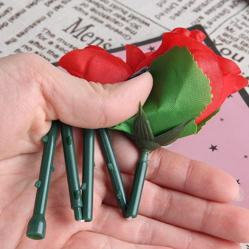 10pcs Red Folding Rose Appearing Magic Tricks, Close Up & Stage Magic, Adult Novelty Magic Kits Accessories - Image 2