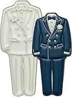 Vista 27 de Flycalf Cortadores de galletas de boda con mango de émbolo para dama de honor, despedida de soltera, vacaciones, ácido poliláctico para hornear