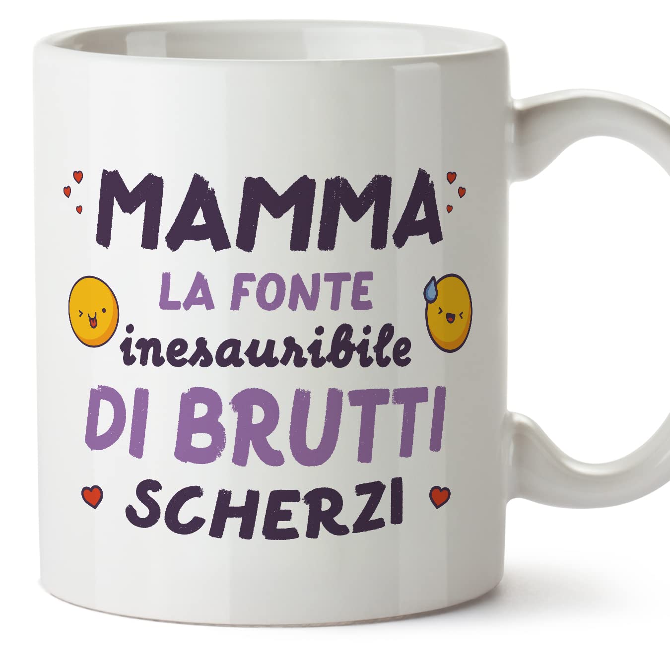 MUGFFINS Mother/Mum Mug - in Italian - Fonte inesauribile brutti scherzi - Funny Gift for Mother's Day - Ceramic 11oz Mug
