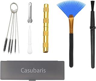 Casubaris Airbrush Clean Kit,Wash Airbrush Clean Set,Clean Brush Wrench Clean Knife Soft Bristle Brush Stiff Brush Nozzle ...