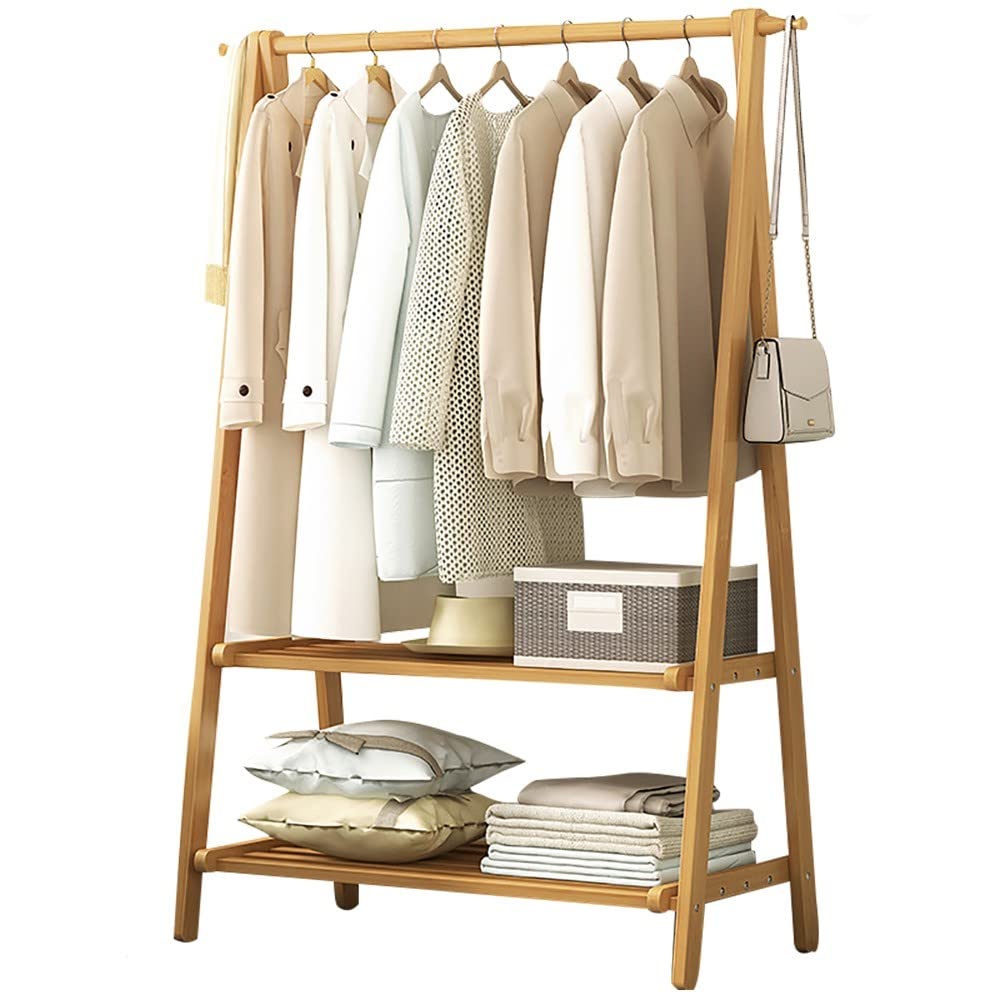 Porte-manteau en bois avec rangement chaussures pour entrée | Vestiaire d'accueil autonome