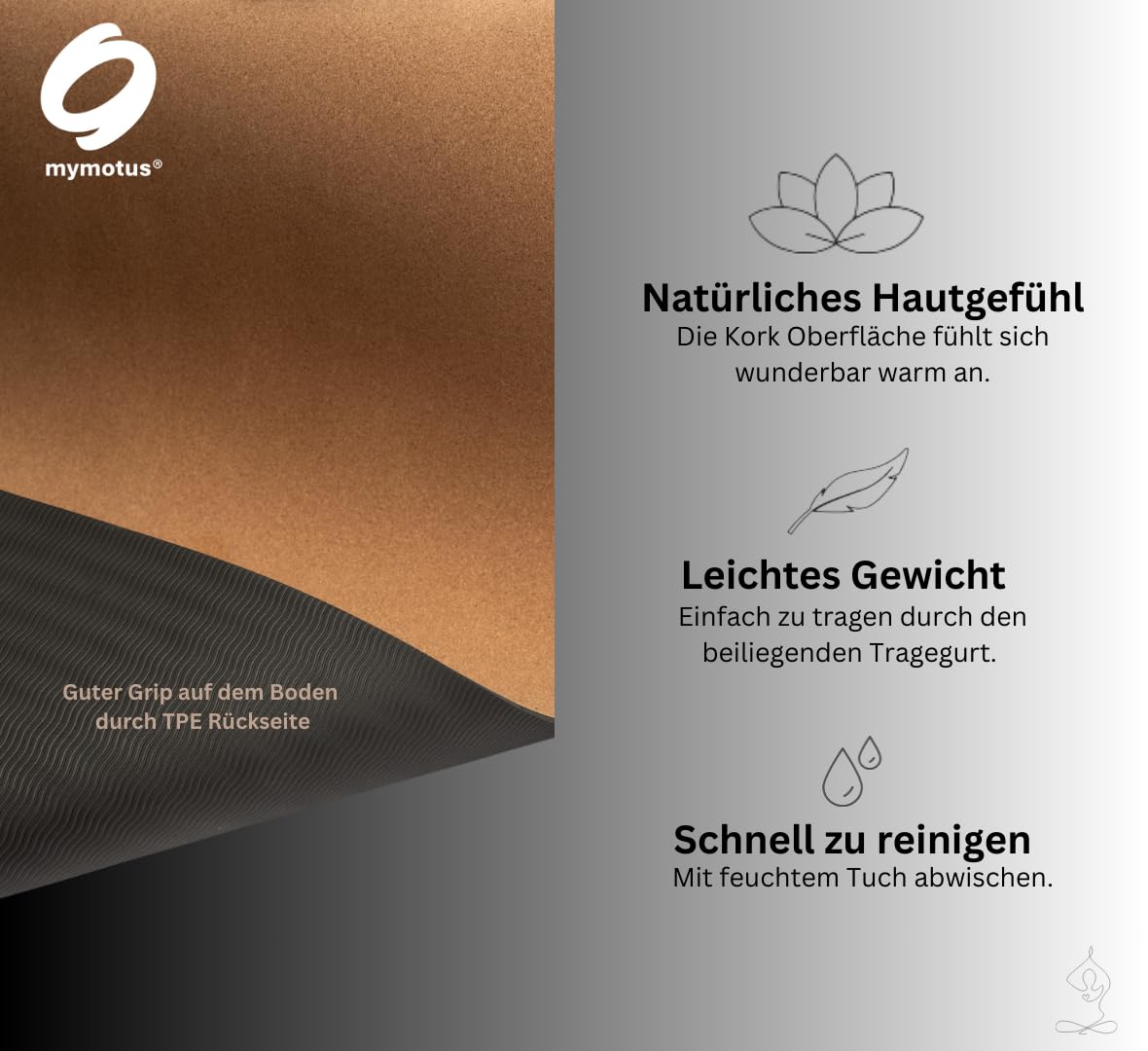 Yoga Set – Yogamatte aus Naturkork mit 2 Yoga Blöcken – Rutschfestes Yoga Zubehör für Pilates, Fitness, Meditation und Home Workout inkl. Tragegurt – schadstofffrei