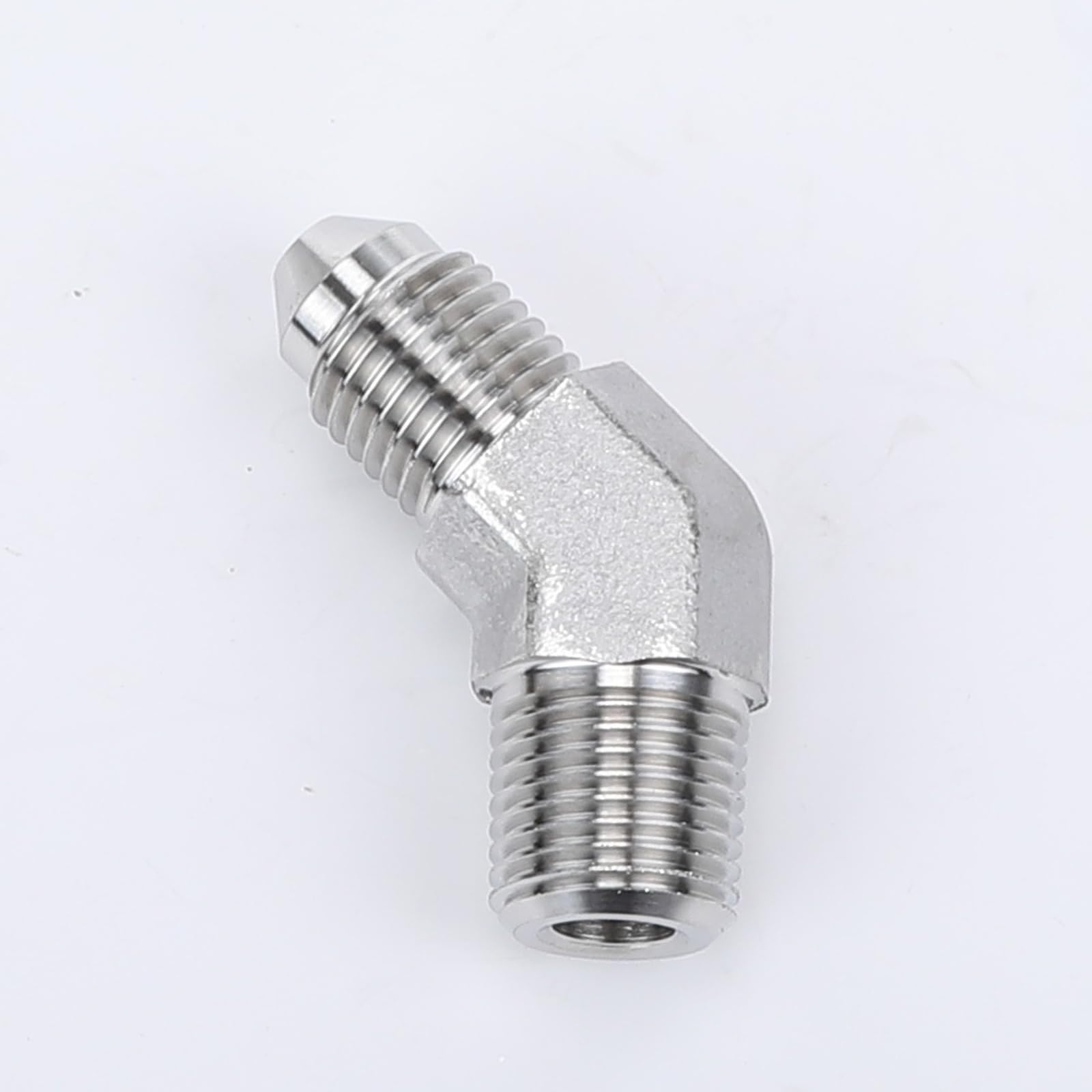 AC PERFORMANCE 45 Degree -3 AN Male to 1/8 x 27 NPTF Male Fitting Adapter Connector Stainless Steel