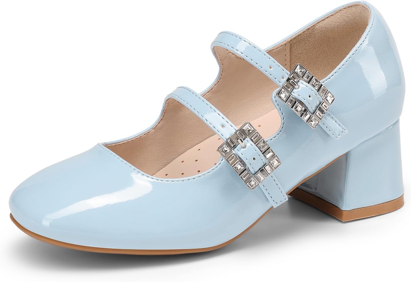 DREAM PAIRS Girls Dress Shoes Mary Jane Double Straps High Heel Easter Wedding Party Church Princess Communion Pumps for Little/Big Kids