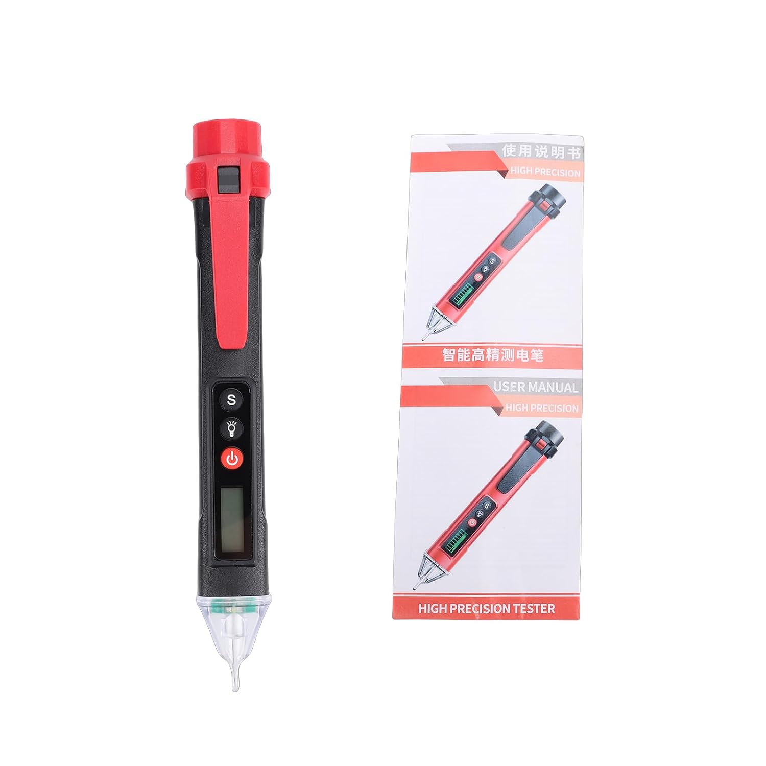 Non Contact Voltage Tester NCV Detection Electricity Tester Pen Wire Circuit (VC1010【Black】)