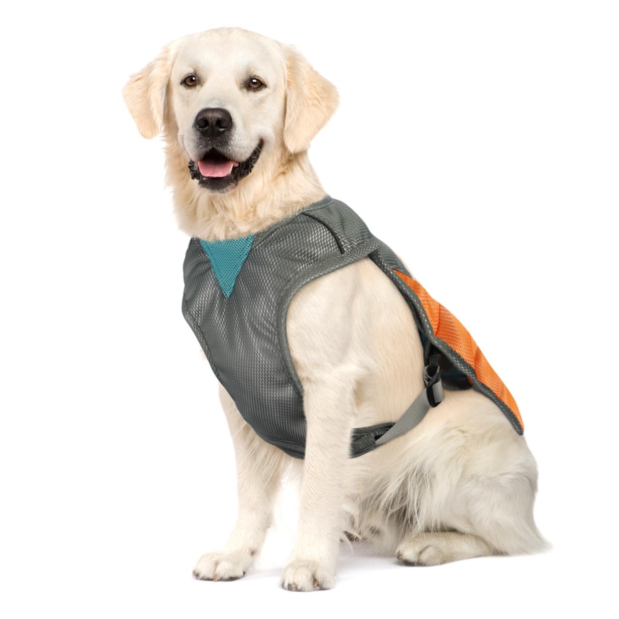 POPETPOP 1 veste de refroidissement réglable anti-ultraviolet réfléchissante respirante pour animal domestique harnais pour chien chiot