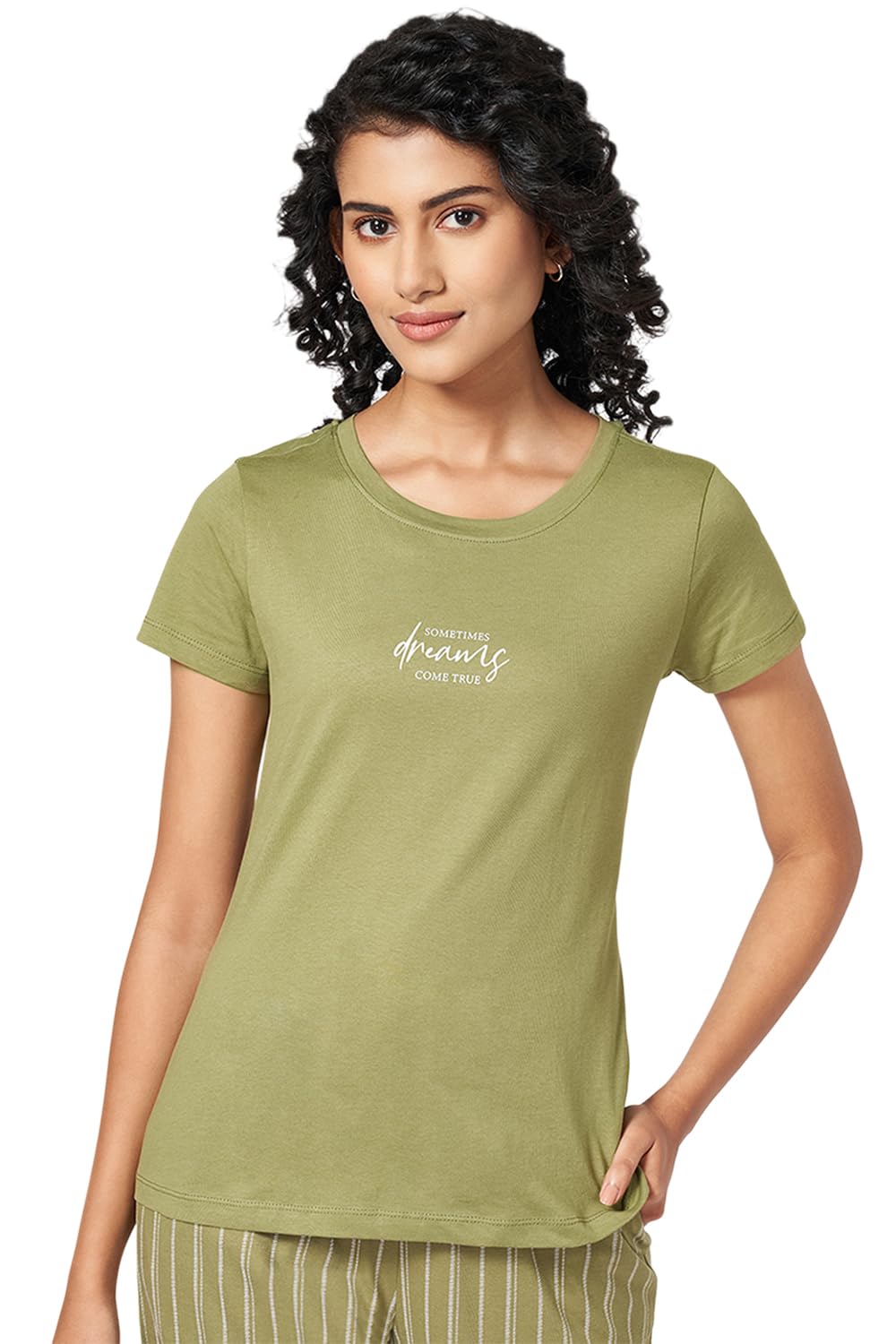 dreamz by pantaloons Women's Comfort Fit Top (110155159004_Oil Green-picture-26