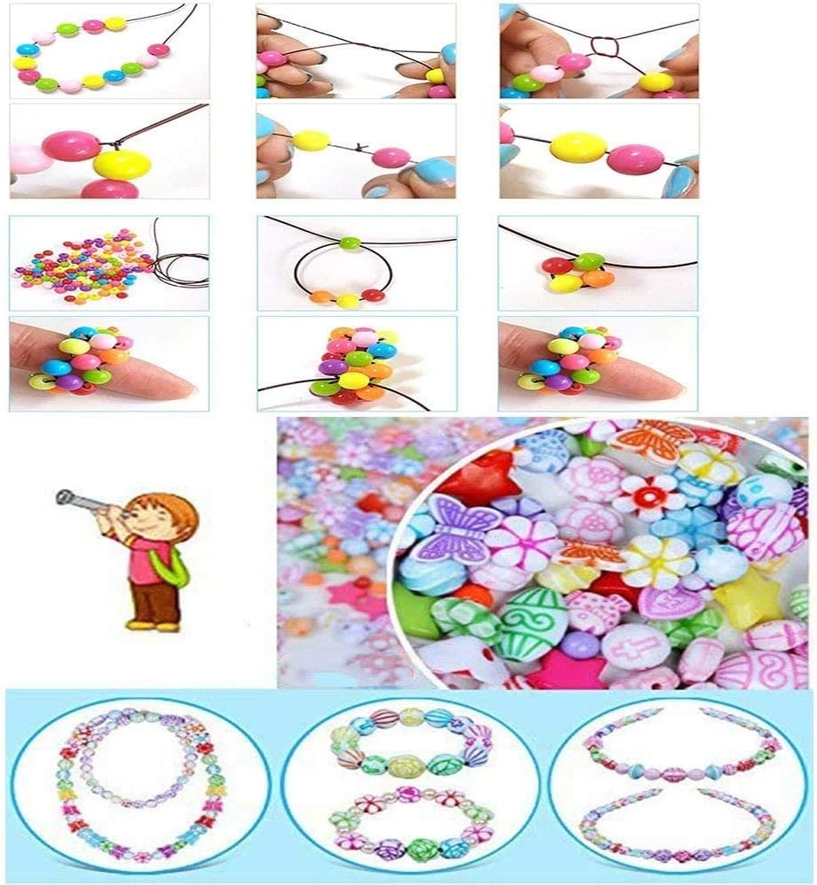 Voarge Children DIY Bead Set, DIY Bead Colorful 24 Compartments