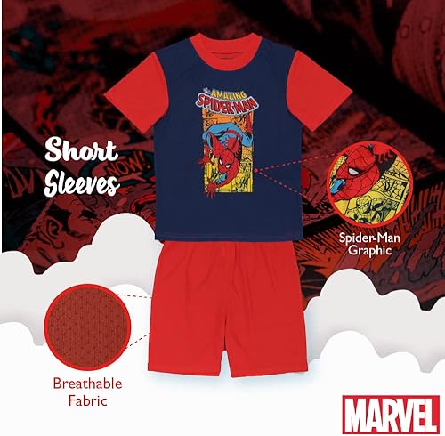 Miniatura 5 de Marvel Avengers conjunto de pijama de 5 piezas con ajuste holgado para niños, suave y lindo