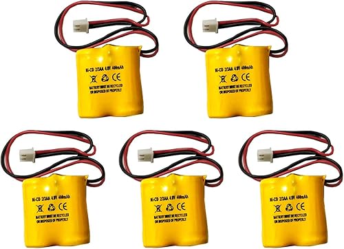 Paquete de 5 unidades D-2/3AA400MAH BL93NC484 MK Power MH29673 CUSTOM-196 Dantona BST Batería 4.8V OSA162 ANIC1361 4.8v 400mAh Ni-Cd Reemplazo de