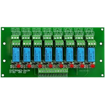 Electronics-Salon 8 Channel DPDT Signal Relay Module Board Operating Voltage DC 5V