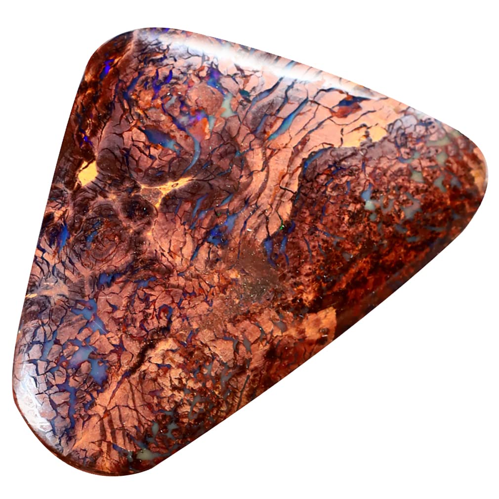 Opale rocheuse Boulder d'Australie multicolore de 17.18 ct pour création de bijou unique - 3