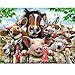 DIY 5D Diamant Gemälde Malen nach Zahlen Kit, Full Drill 5D Diamond Malerei Bauernhof Tiere Strass Stickerei Kreuzstich Kits Supply Kunst Basteln Leinwand Wanddeko Aufkleber Home Decor 40x30 cm