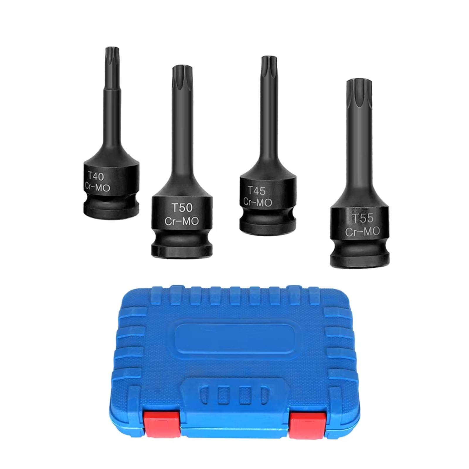 Juego de llaves de trinquete Juego De 10 Uds De Tuercas De Impacto Torx Hex Sping Star Bits De 1/2 Pulgadas T20-T80 Con Estuche De Almacenamiento Para Reparación