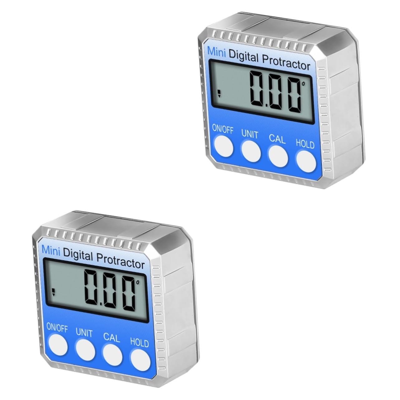 Mikikit 2pezzi Protractor Digitale Inclinometro e Misuratore Per Falegnameria Edilizia e Manutenzione Auto Misurazione Assoluta e Relativa Display Lcd