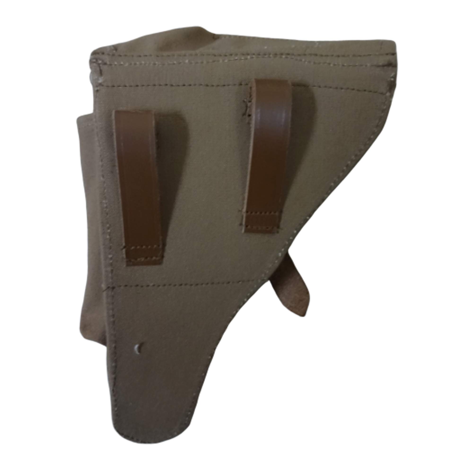 Warreplica WWII P08 Luger Holster, Khaki Canvas DAK Reproduktion, Wehrmacht/Luftwaffe Reenactment-Ausrüstung, Feld-Zubehör für 9mm Pistole, Historisches Militär-Equipment, Authentische Feldausstattung