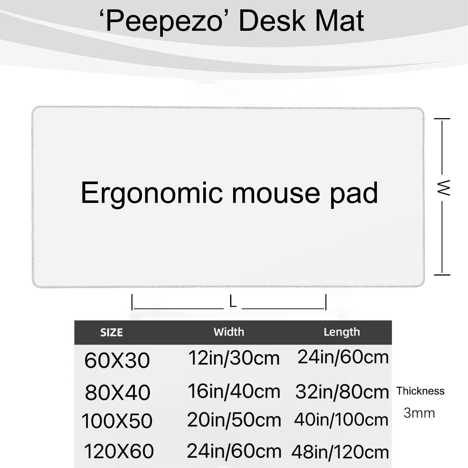 Podkładka pod mysz do gier, szara, podkładka pod mysz na Halloween, podkładka pod mysz XXL, 1200 x 600 mm, mata biurowa z przeszytymi krawędziami, antypoślizgowa, do komputera, nauki, gier, akcesoriów