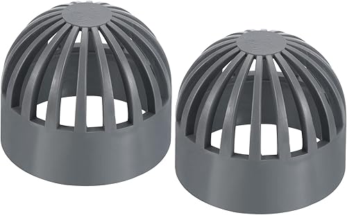 Miniatura 9 de PATIKIL Cubierta de rejilla de drenaje de atrio de identificación de 1.260 in, adaptador redondo de tubería de drenaje de alcantarillado UPVC