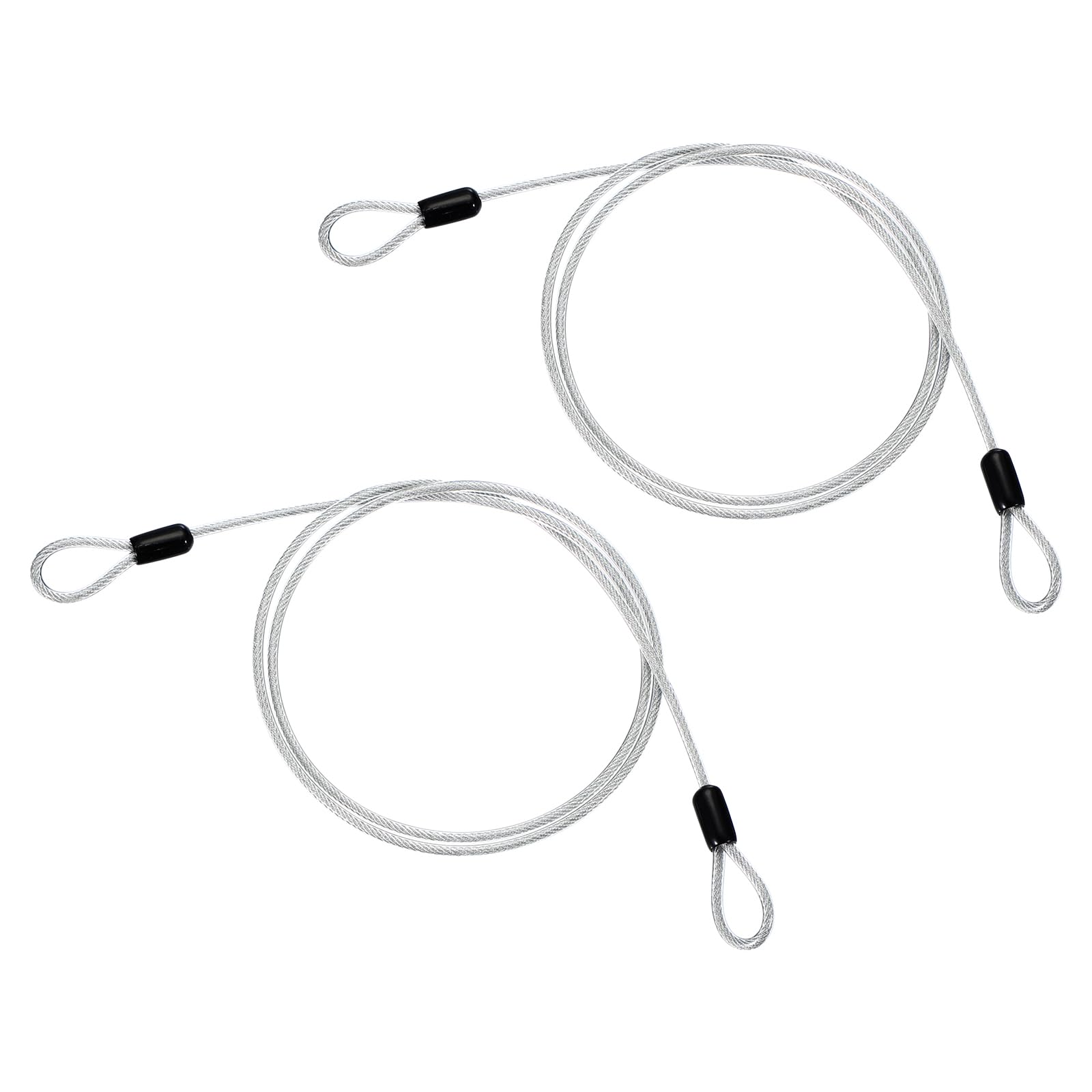 PATIKIL 5/32" Dia Vinyl Coated Stainless Steel Cable with Loops