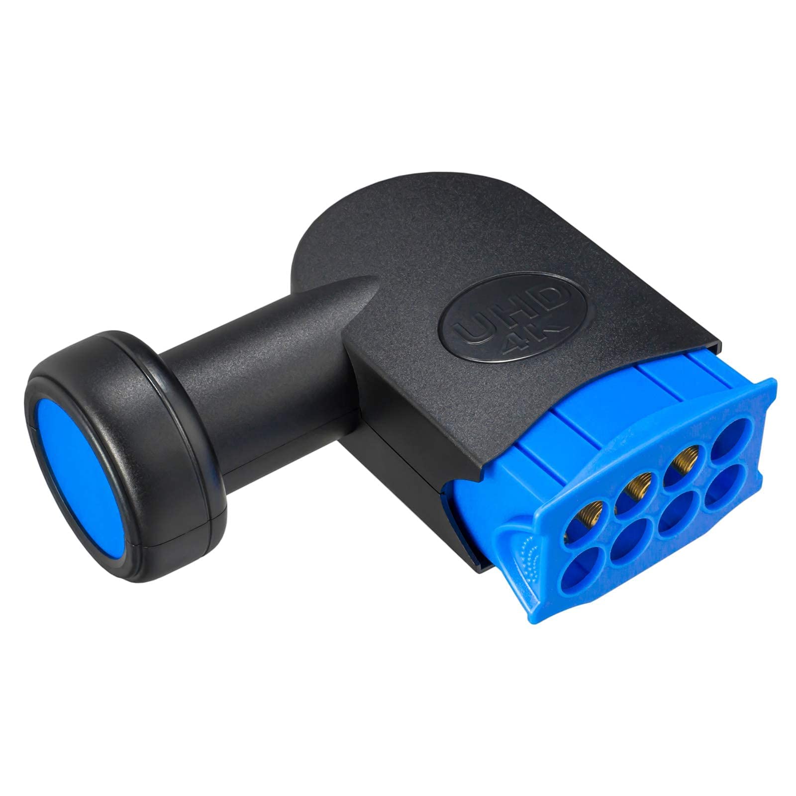 HB-DIGITAL Connecteur Octo LNB LNC avec 8 sorties Full HD TV 3D + contacts plaqués or + protection contre les intempéries (extensible), set avec 8 fiches F