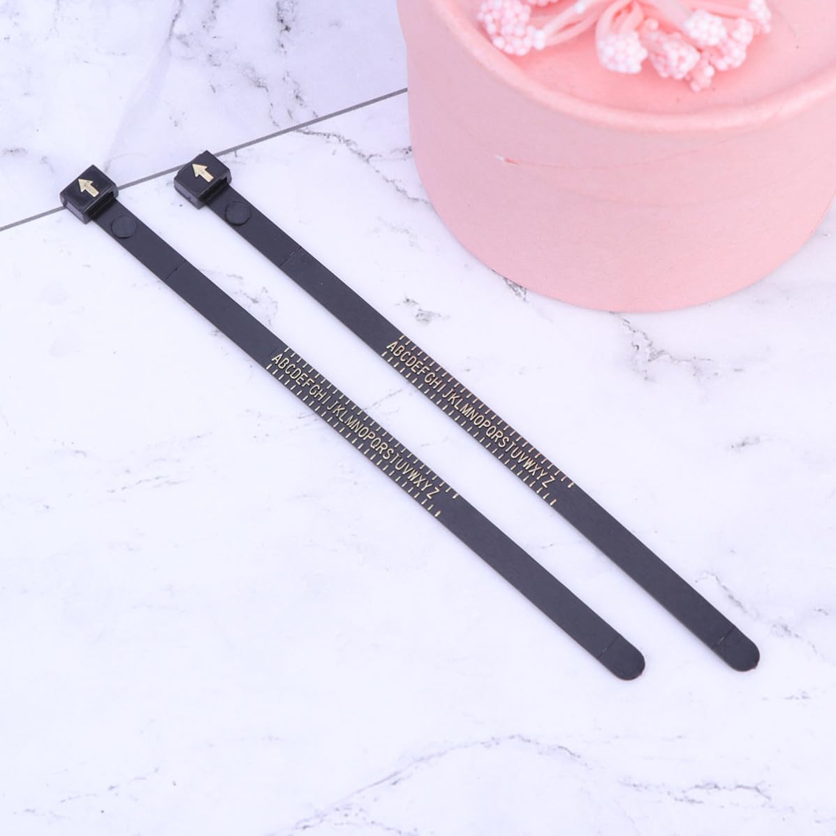 5pcs Ring Gauge Sizer for Personal and Professional Use Black Plastic