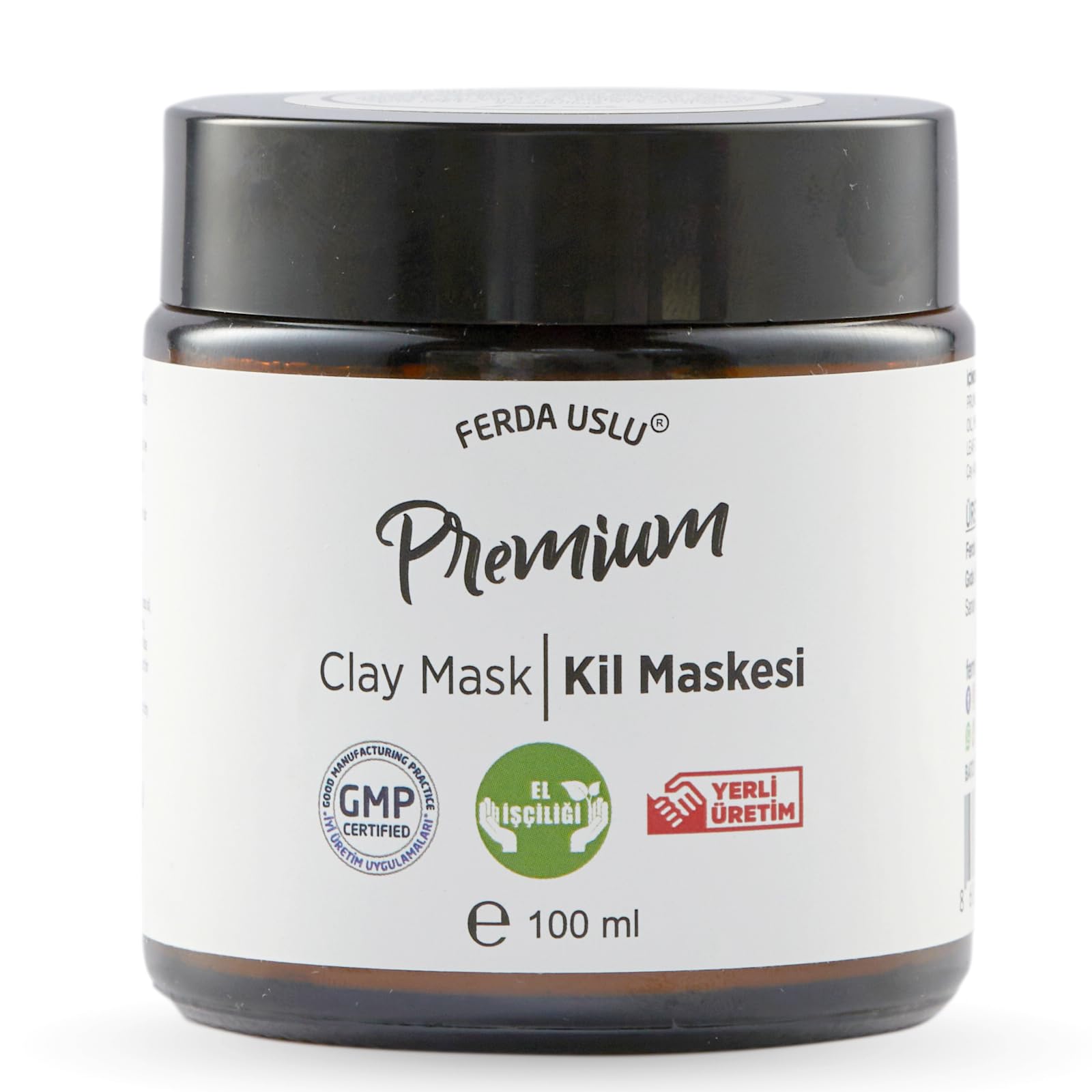 Fermente Mutfağım Clay Mask |%100 Organic | Purifying Skincare Clay Mask | Product of Turkey - 100ml | GMP Certified | Ferda Uslu