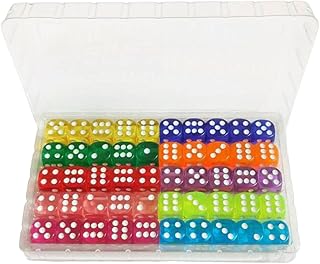 Fancyes 50 peças 6 lados dados jogo de festa dados suprimentos de festa 16mm dados brinquedos de entretenimento d6 dados para bar ktv festa jogos de cartas