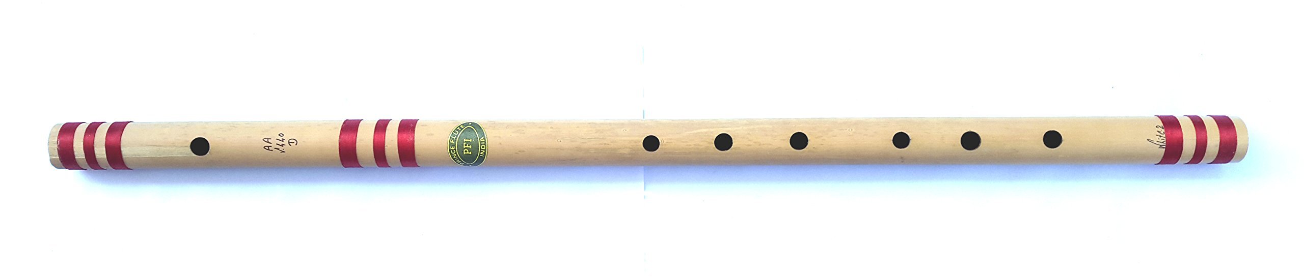 Flauta Prince, D graves, 35 ", AA, 440, profesional, Bansuri, Nylon alambre atado, India