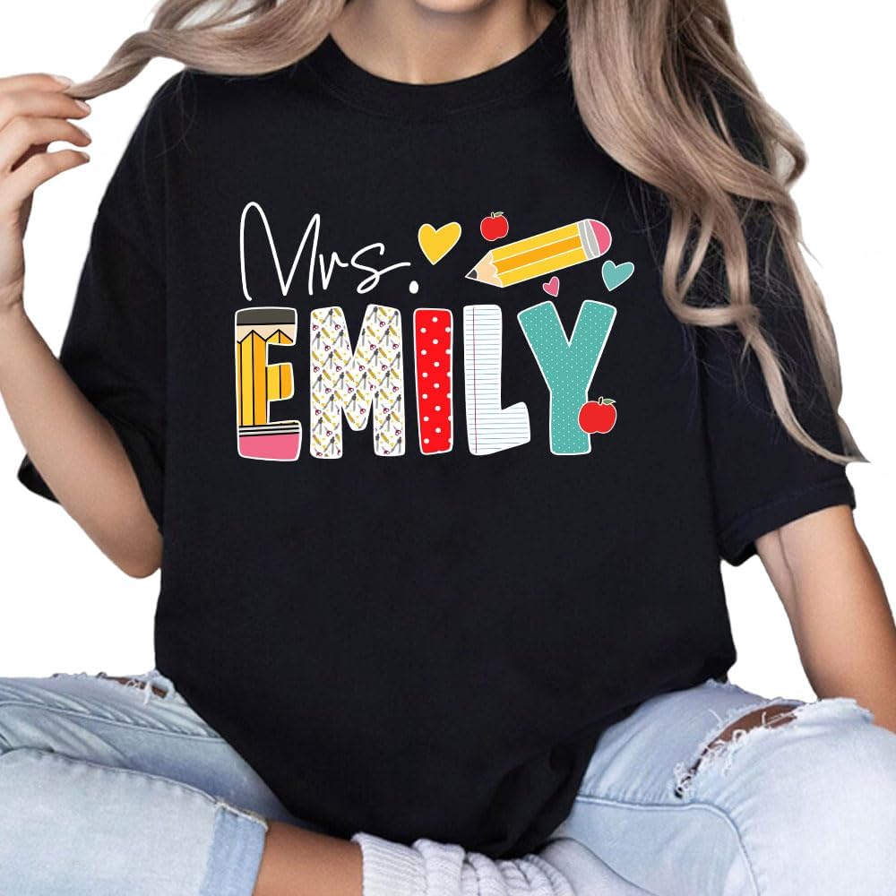 Personalized Teacher Shirts for Women, Back to School Gifts for Teacher, Back to School Teacher Sweater, Teacher Sweatshirts for Women - Image 5