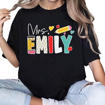 Personalized Teacher Shirts for Women, Back to School Gifts for Teacher, Back to School Teacher Sweater, Teacher Sweatshirts for Women